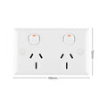 Deta Double Power Point 15A Polycarbonate White Standard Size - SuperSaverAU - view 4