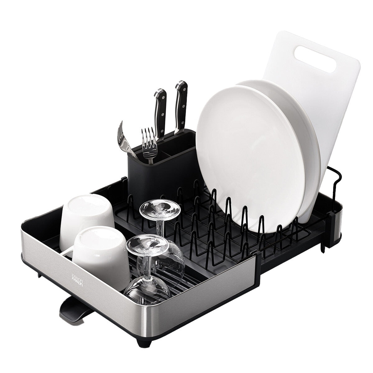 Joseph Joseph Extend Steel Dish Rack Black