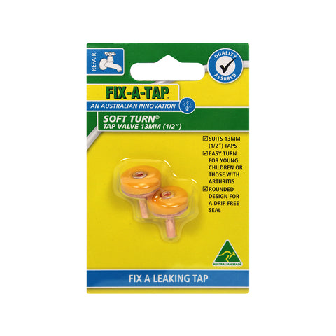 FIX-A-TAP 13mm 1/2" Soft Turn Tap Valve, Thermoplastic, 2 Pack