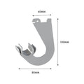 Flexi Storage Home Solutions White Hanging Rod Bracket - Steel 2 Pack Wardrobe Clip-On