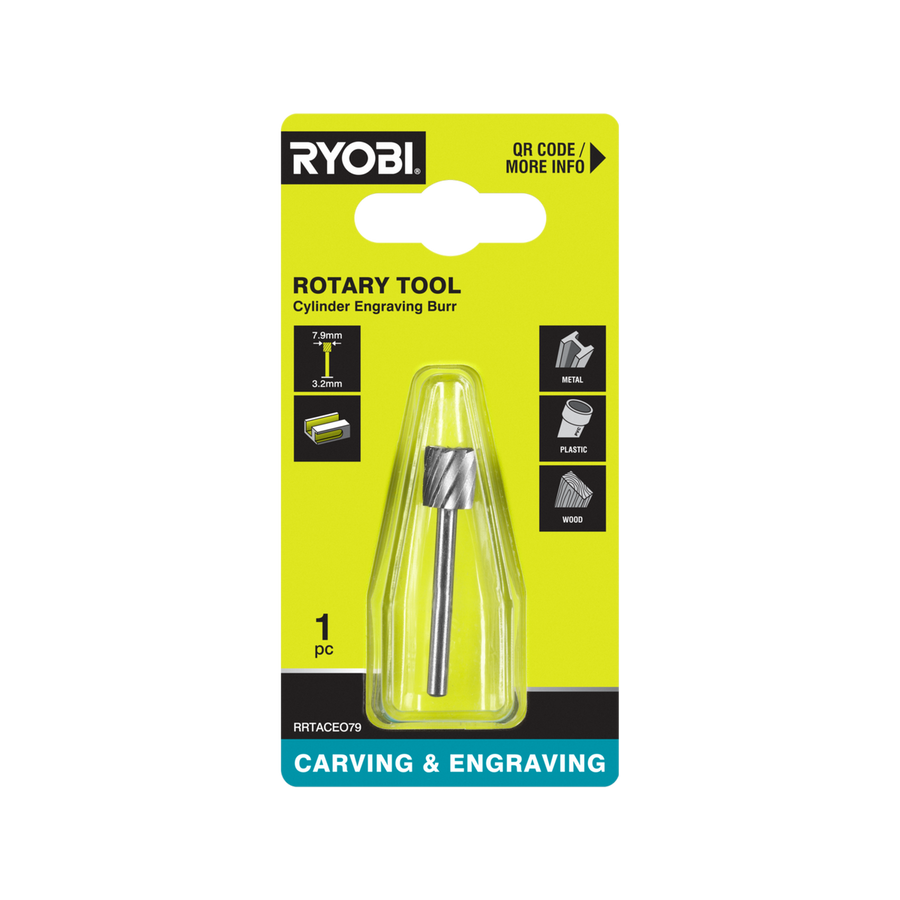 Ryobi 7.9mm Oval Engraving Burr - High-Speed Steel - Precision Carving Tool - SuperSaverAU - view 1