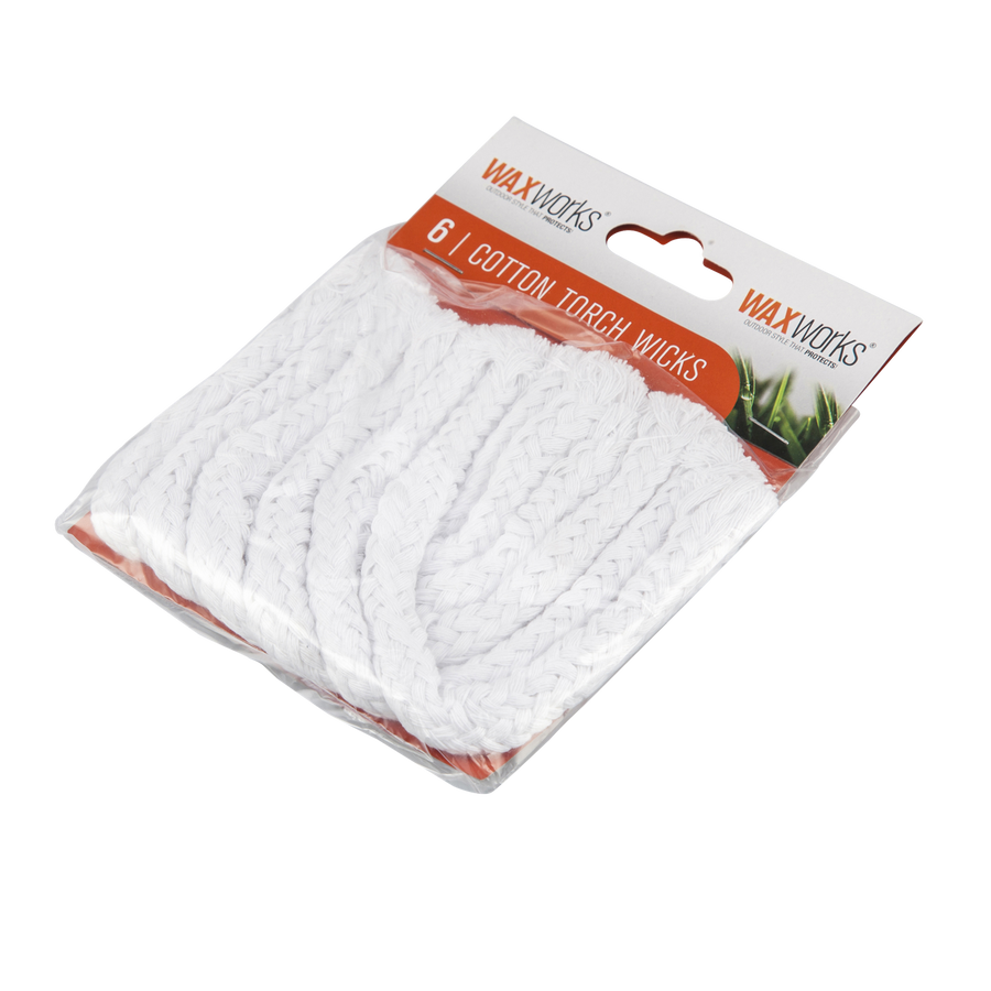 Waxworks Cotton Torch Wicks - 6 Pack Replacement Wicks