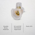 DETA 40A Screw Connector 8 Pack Brass & Polycarbonate Insulated 500V