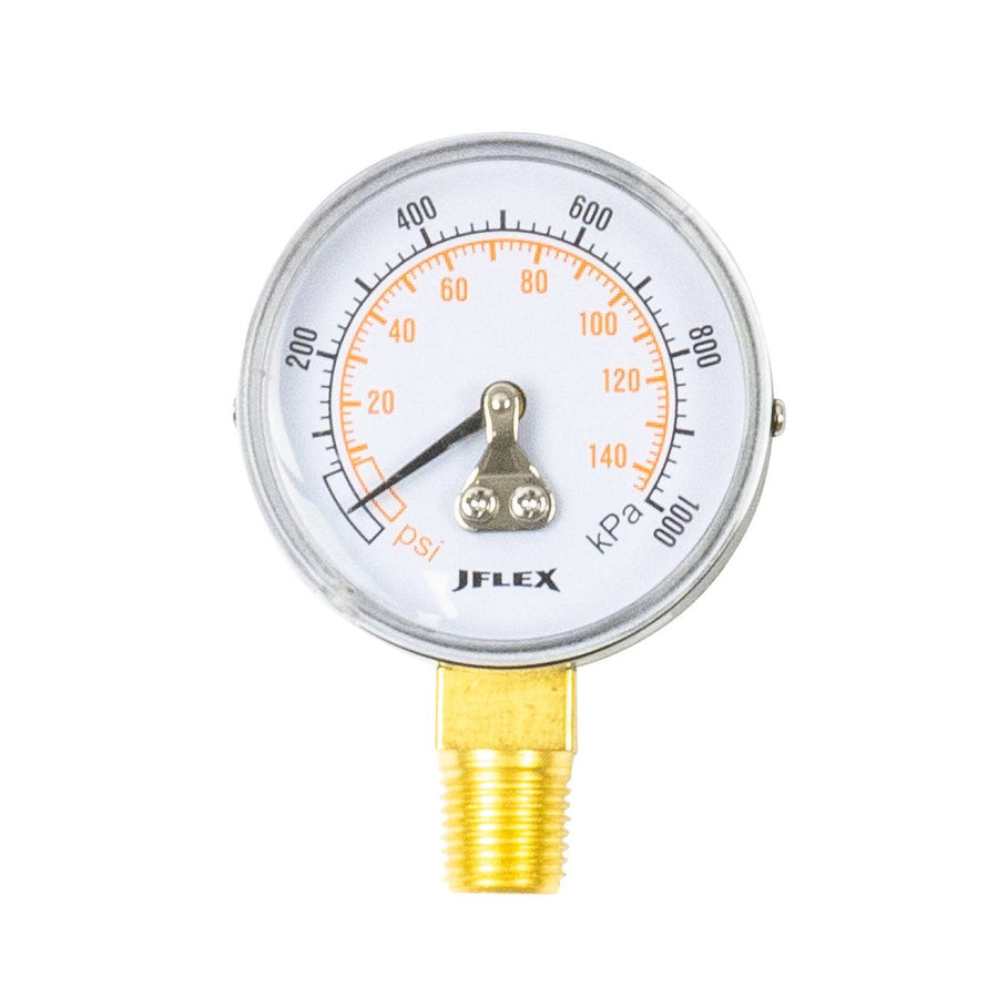 Jflex 50mm Dial Pressure Gauge - Dual Scale psi kPa - Vibration Resistant - SuperSaverAU - view 1