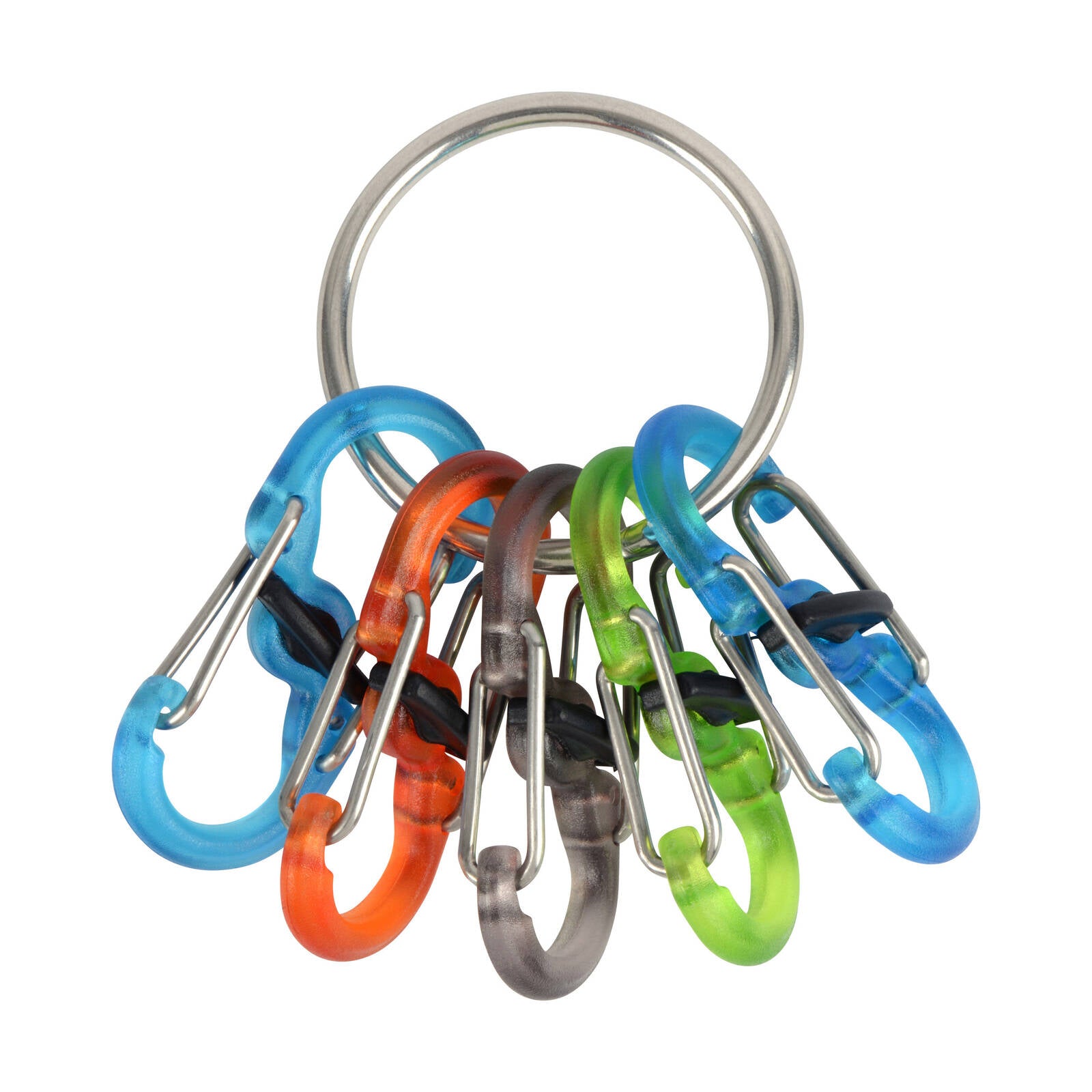 Nite Ize S-Biner Locker Key Ring, 62 x 42mm, Stainless Steel with MicroLocks
