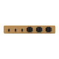 Mode Bamboo Hook Rack - 3 Hooks & 3 Grips - 450mm x 70mm - Black - SuperSaverAU - view 1