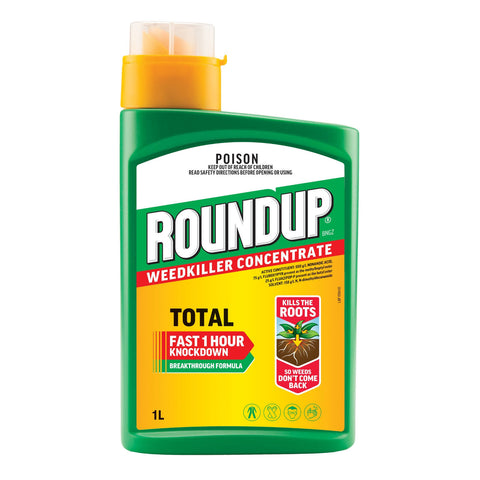 Roundup Total Weedkiller Concentrate 1L, Non-Selective Post-Emergent