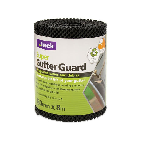 Jack Super Gutter Guard - 180mm x 8m - Recycled Plastic - UV Stabilised - SuperSaverAU - view 1