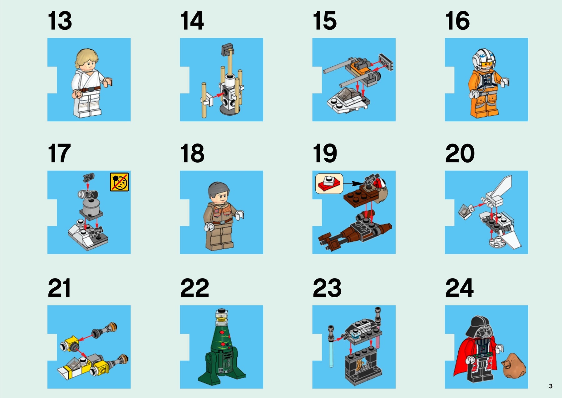 LEGO 75056 Star Wars Advent Calendar - Hoth Holiday Fun - SuperSaverAU - view 2