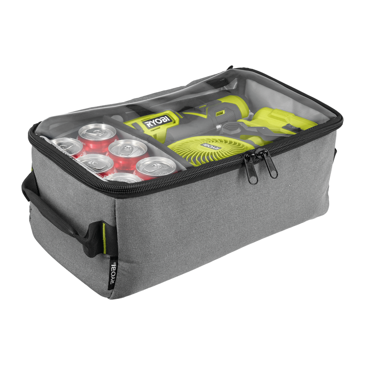 Ryobi Half Size Clear Top Traxx Canvas Bag - 240mm x 170mm x 440mm - Water-Resistant - SuperSaverAU - view 4