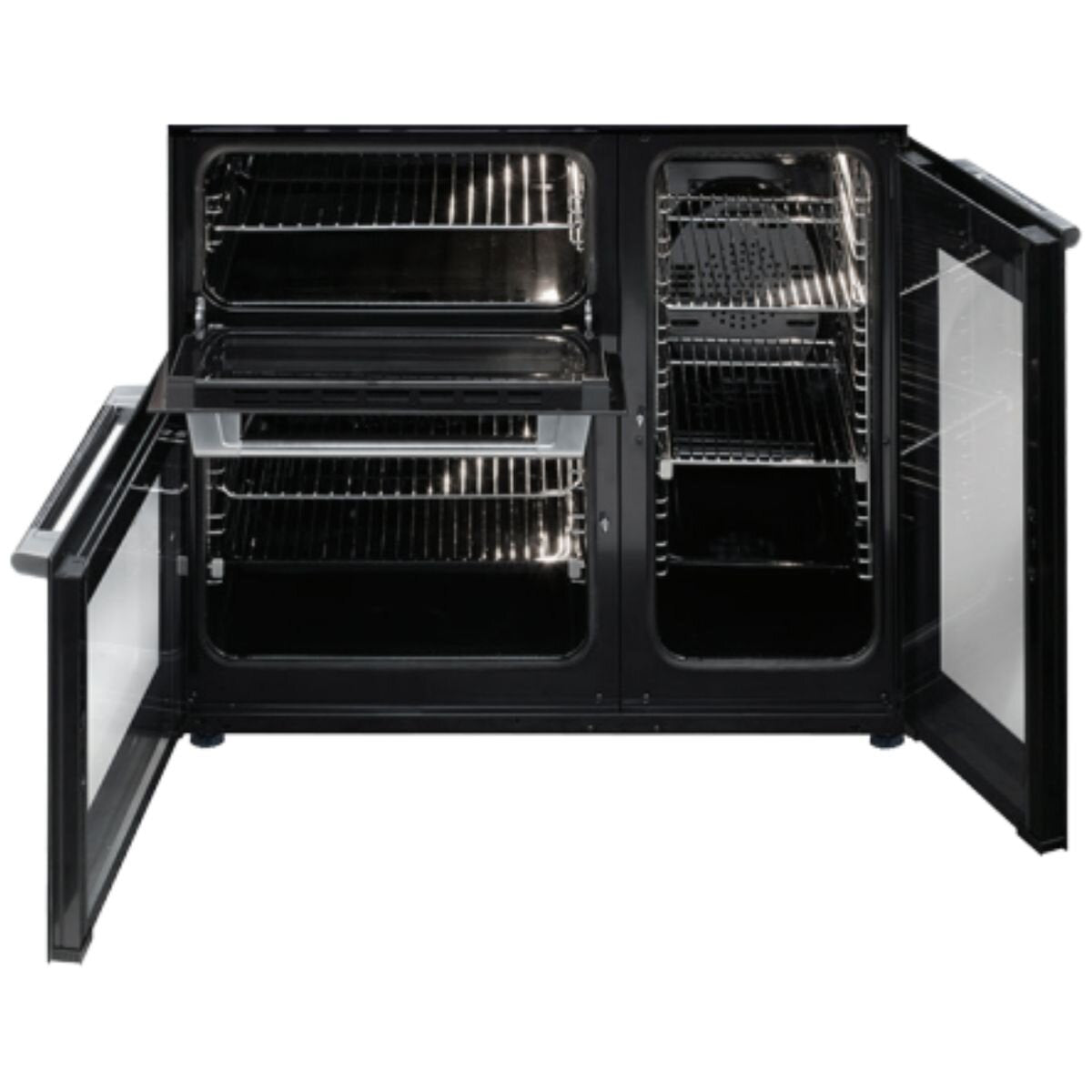 Artusi 90cm Freestanding Induction Oven 161L - Matte Black, Tall Oven, Separate Grill, Five Zones - AFIR935B