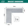 Carinya L-Shape Make A Bracket 220 x 200 x 60mm Galvanised Steel - SuperSaverAU - view 3