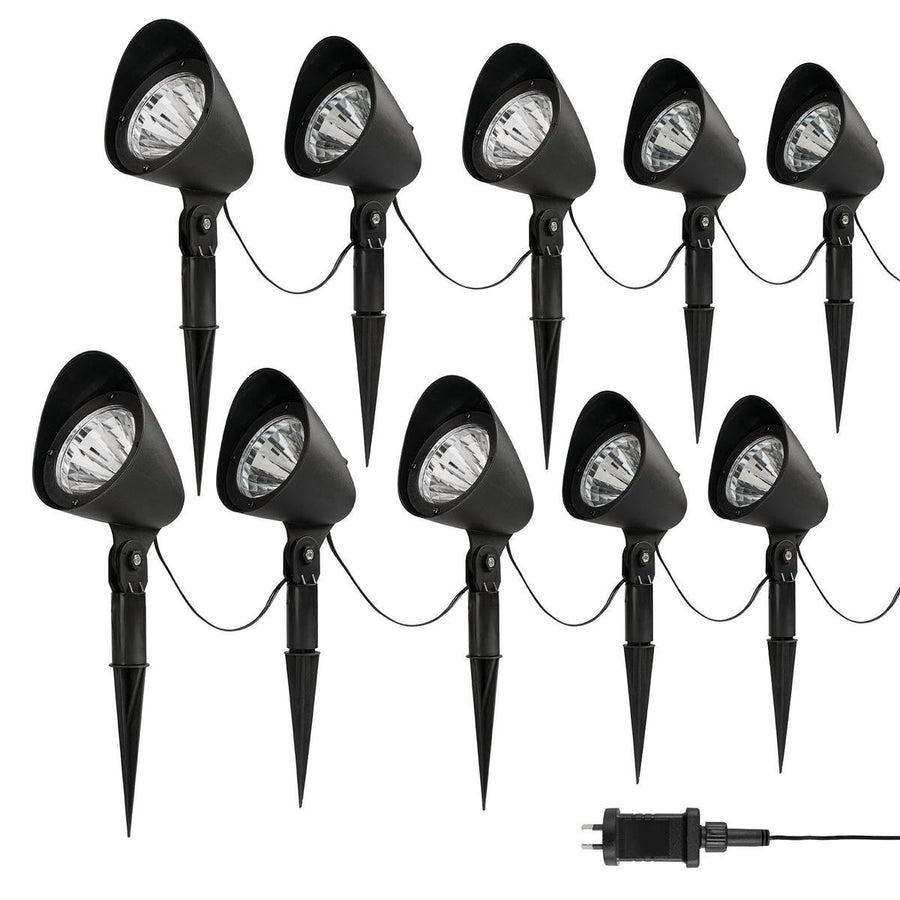 Brilliant Westbury LED Garden Light Kit 10 Pack - 1W 12V - Black - 28m Cable - SuperSaverAU - view 1