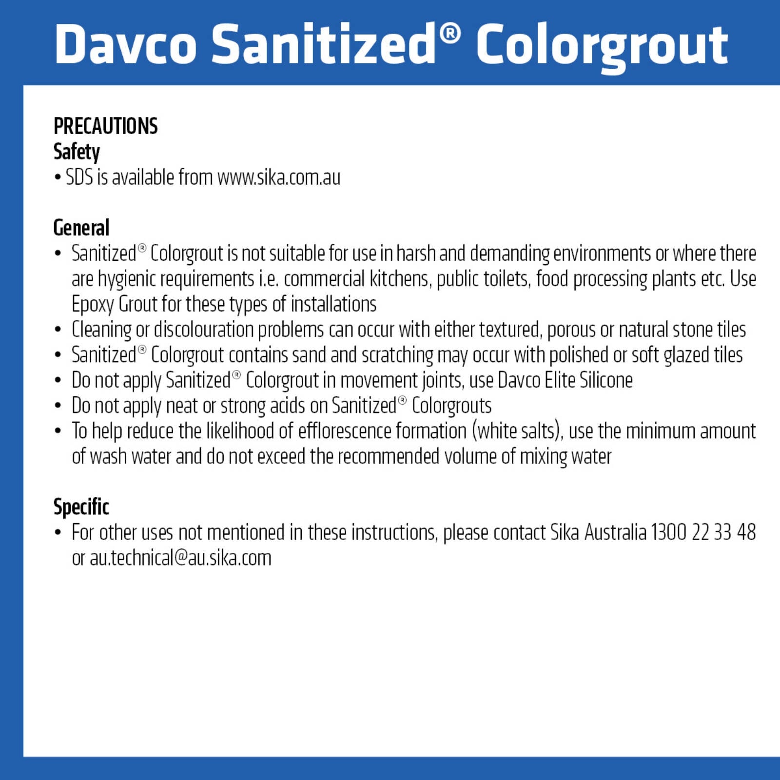 Davco 5kg Light Grey #49 Sanitized Colourgrout - Cement Based, Mould Resistant, Wall & Floor