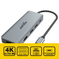 Antsig 7 in 1 USB C Multiport Adapter - Dual HDMI 4K - USB-A - SD Slots - 270mm - SuperSaverAU - view 2