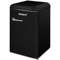 Husky 118L retro style bar fridge - black, 12L freezer compartment, adjustable shelves - HUSRET135BKHU