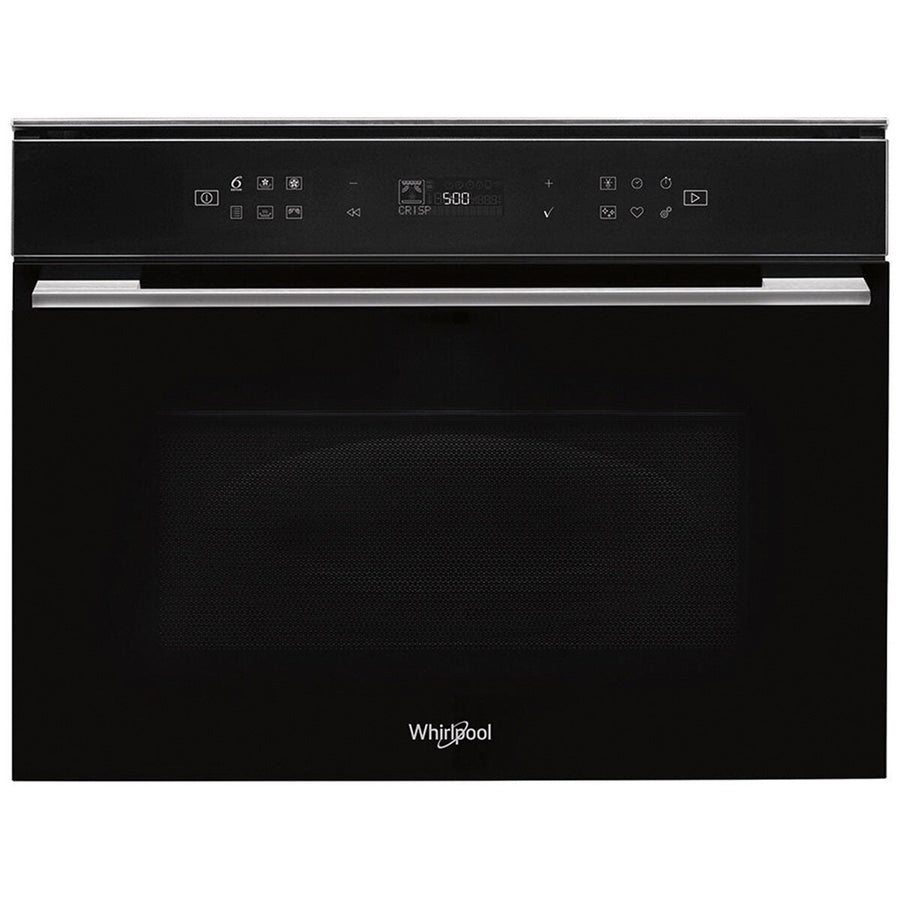 Whirlpool 45cm Built-In 6th Sense Combi Microwave - Black Glass, Crisp Fry, Smart Clean - W7MWBLAUS
