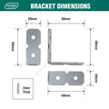 Carinya 50 x 50 x 20 x 2mm Galvanised Steel Angle Make-A-Bracket