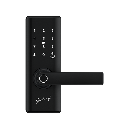 Gainsborough Liberty Smart Entrance Lock - Matte Black - 310mm x 115mm x 229mm - Advanced Security Features