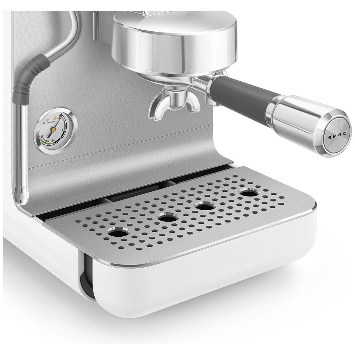 Smeg Minipro Espresso Coffee Machine - 15 Bar, Triple Thermoblock, Shot Timer, Matte White - EMC02WHMAU
