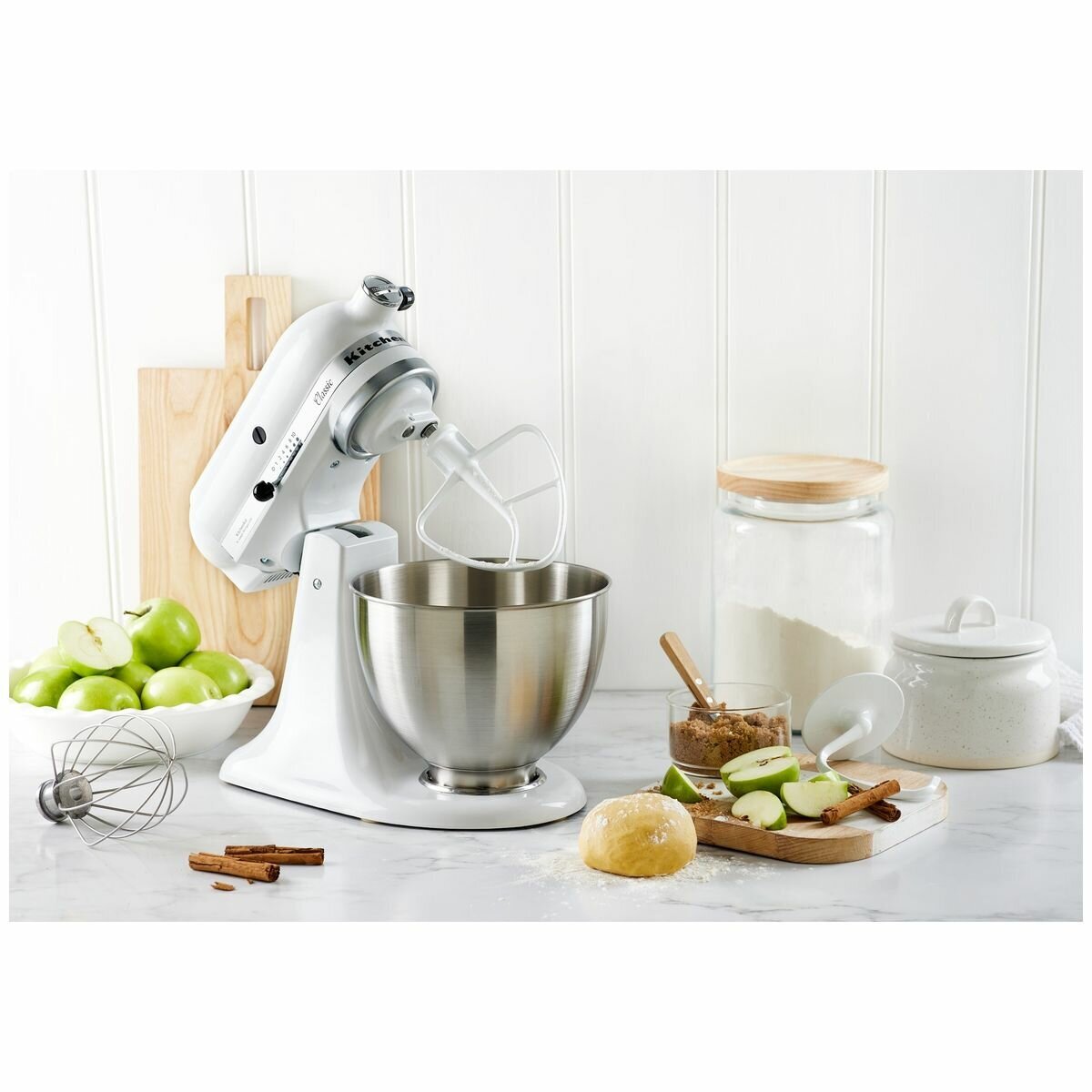 KitchenAid KSM45 Classic stand mixer - White finish, 275W, dishwasher safe parts - 5KSM45AWH