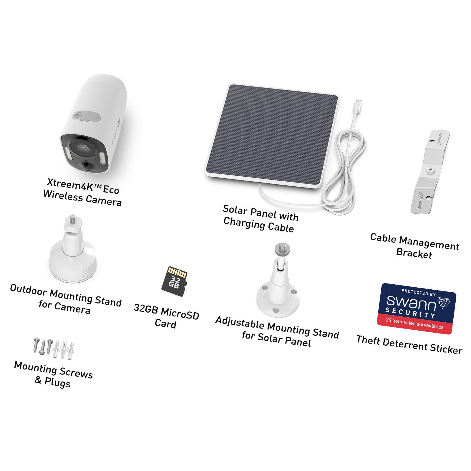 Swann Xtreem4K Eco Wireless Security Camera with Solar Panel 4KXTRMECO