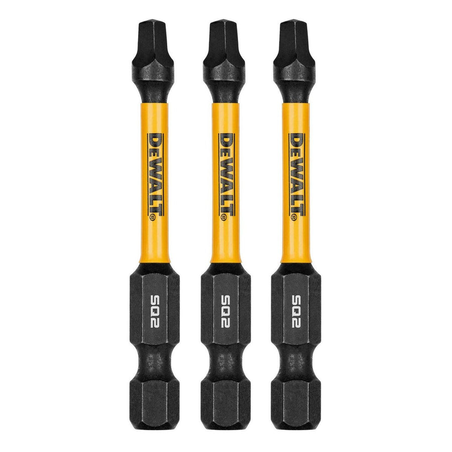 Dewalt Flextorq Screwdriver Bit 57mm SQ2 - 3 Pack - Impact Resistant - SuperSaverAU - view 1