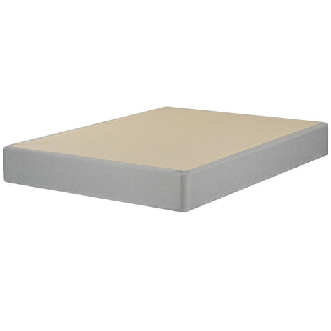 A.H. Beard Lunar Floating Queen Bed Base - Platinum Grey Linen-Look Polyester Fabric - LUNAFBQUE210468