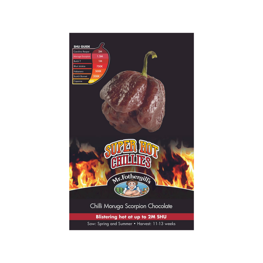 Mr Fothergill S Chilli Moruga Scorpion Chocolate Seeds - 20 Pack - 2 Million SHU - SuperSaverAU - view 1