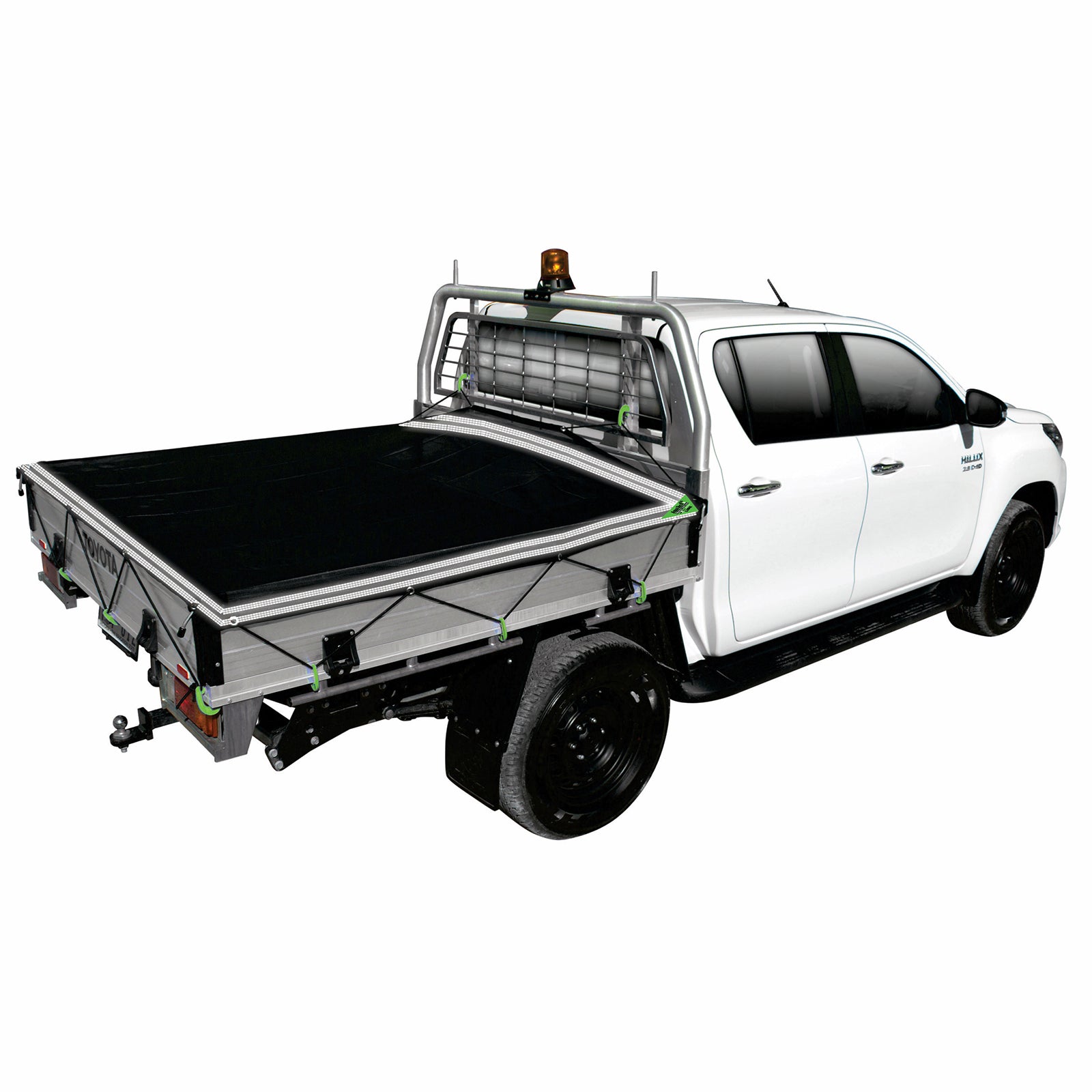 Lion 1.8 x 2m Dual Cab Ute Reflx AquaTech Cargo Cover Black Waterproof