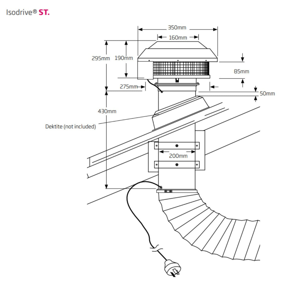 Schweigen 90cm Under Canopy Rangehood - Stainless Steel - Iso ST Drive External Motor - 900m³/h - EV-9UCQSTPAK