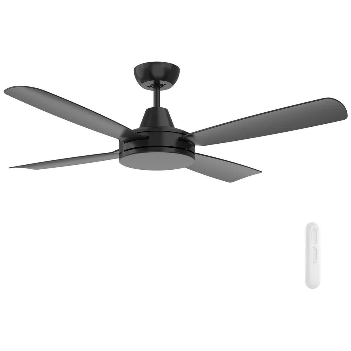 Mercator Nemoi Lite 122cm DC Ceiling Fan - Black, 6-Speed Remote, 1H/4H/8H Timer - FC700124BK