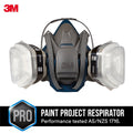 3M Painters Project Quick Latch Respirator - 1 Pair - 254mm x 244mm - Black - SuperSaverAU - view 3