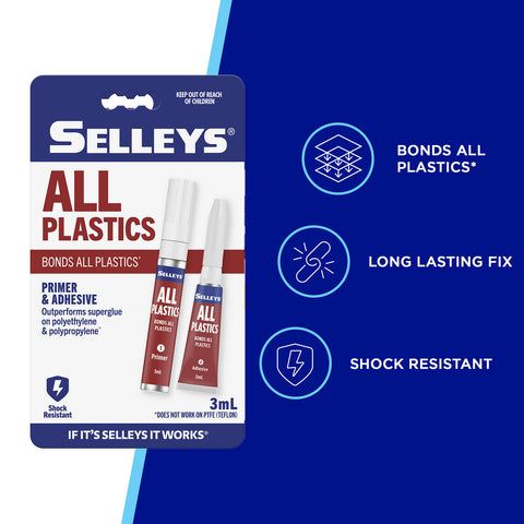 Selleys All Plastics 3ml Super Glue Clear
