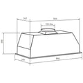 Glem Gas 85cm Undermount Rangehood - Black Stainless Steel - 800m³/h - 12W LED Strip - CK85UCFN