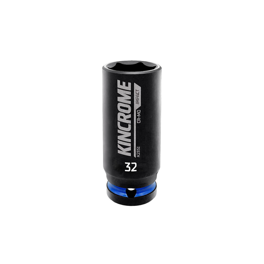 Kincrome 32mm 1/2" Drive Deep Impact Socket, 6 Point Cr-Mo