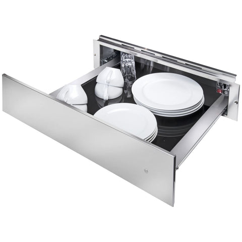 Artusi warming drawer - stainless steel, adjustable thermostat 40°C to 70°C, tempered glass shelf - AWD15X