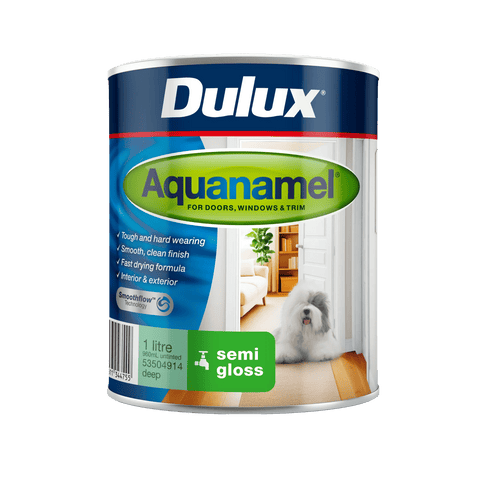Dulux 1L Aquanamel Semi Gloss Enamel Paint Deep