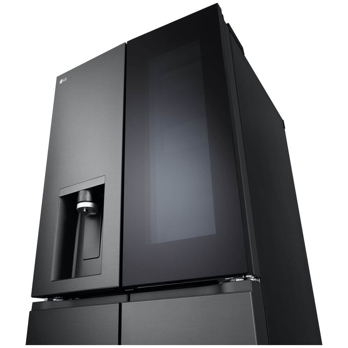 LG 508L InstaView Door-in-Door French Door Fridge - Ice and Water, Matte Black - GF-V500MBLC