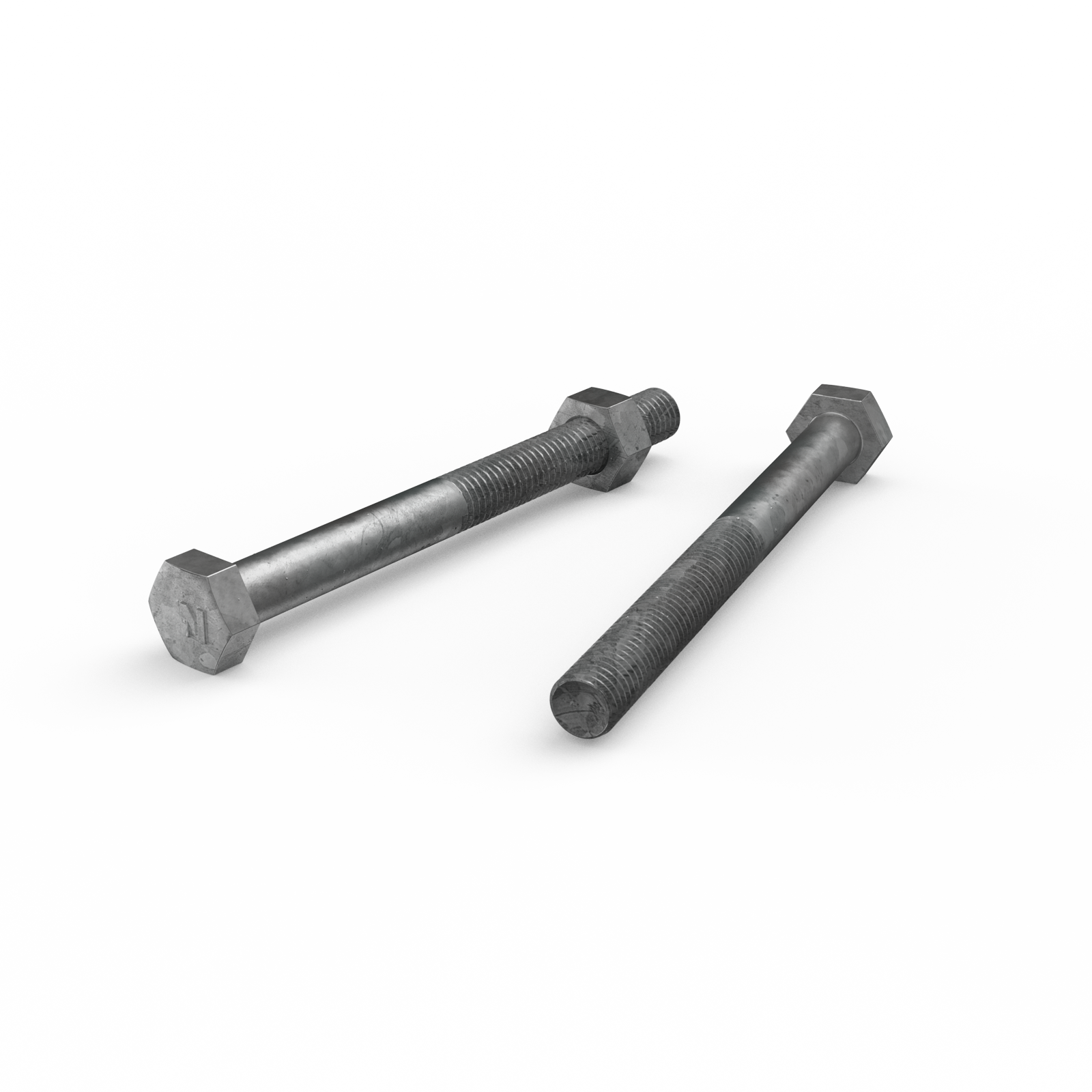 Zenith M10 x 110mm Hot Dip Galvanised Hex Head Bolt & Nut - Each