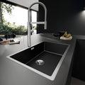 Blanco Claron Single Bowl Sink - Dark Steel Finish, Top or Flush Mount, 10mm Radius - 528004