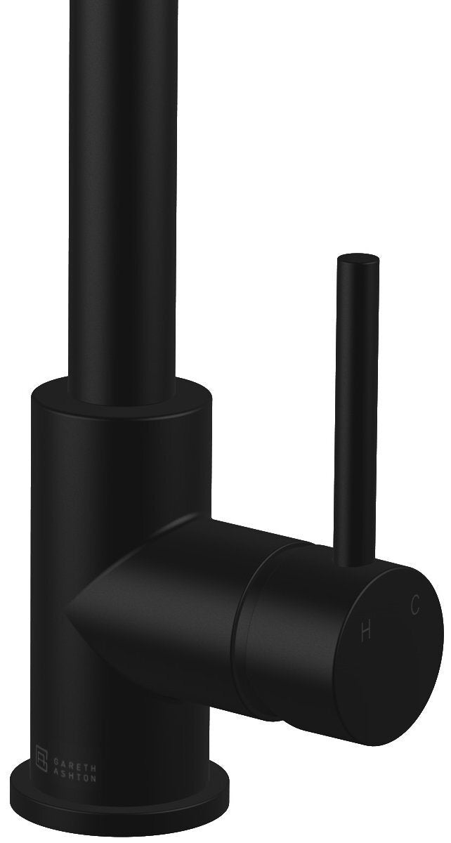 Gareth Ashton Mixer Tap - Black Square Neck 307mm High 4 Star WELS 6.5L/min - 3K2-B