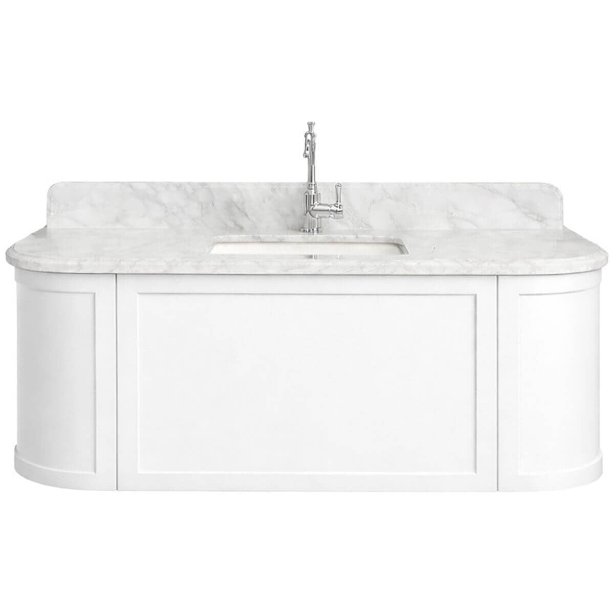 Turner Hastings Evara 120cm wall hung vanity - marble top, white, 3 tapholes - EV120-WH-3TH