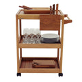 Tramontina Churrasco Serving Trolley - Jatoba Wood - Integrated Knife Block - Caster Wheels - 13198070