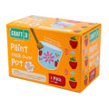 Crafted Paint Your Own Pot Kit - 6 Paint Pots - 170mm x 115mm x 98mm - SuperSaverAU - view 1