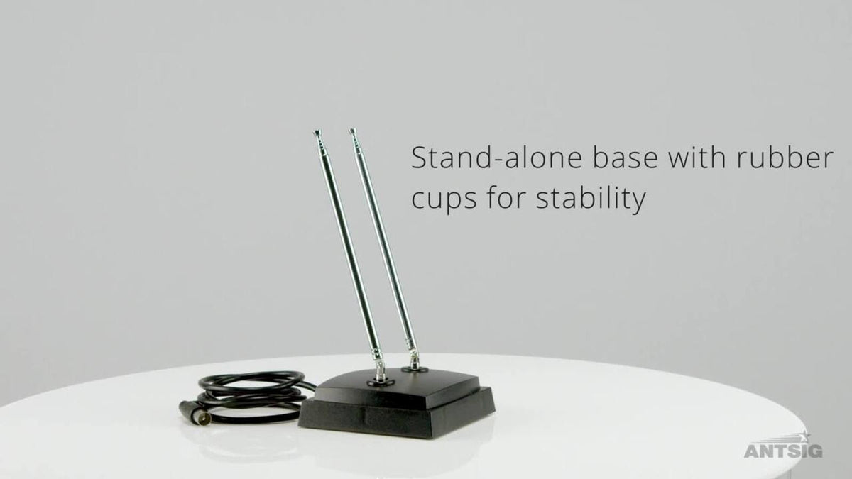 Antsig Premium Indoor UHF/VHF TV Antenna AP71, Amplified Digital HD Reception, FM