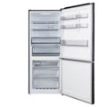 CHiQ 396L bottom mount fridge - black finish, humidity control crispers, 6 star rating - CBM395NBS6E