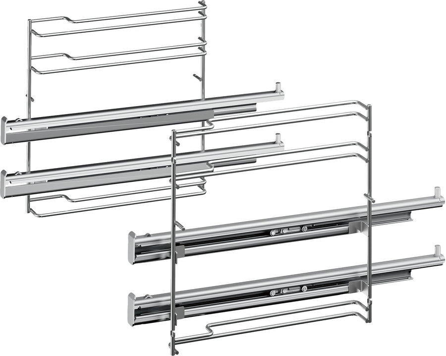 Bosch Two Level Telescopic Rails - Stainless Steel - Suits Bosch Ovens - 2.7kg - HEZ638270