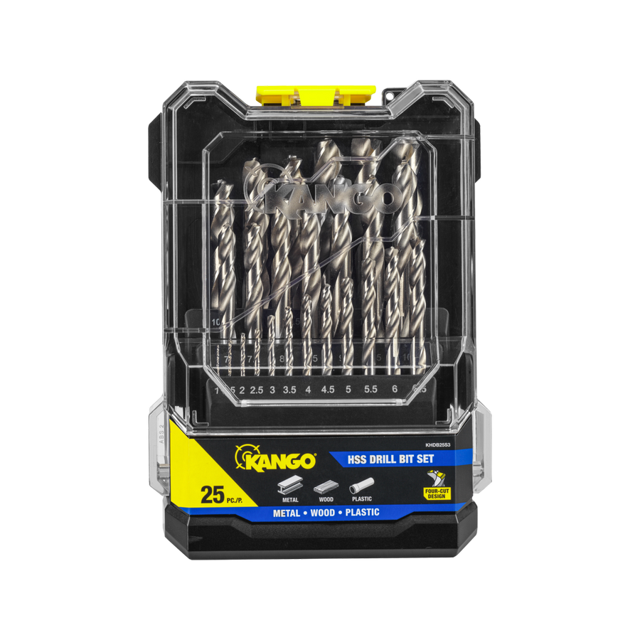Kango 25 Piece HSS Drill Bit Set - 1mm to 13mm - Precision Drilling - SuperSaverAU - view 1