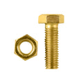 Pinnacle M8 x 25mm Hi-Tensile Hex Bolt and Nut - Yellow Zinc, 4 Pack